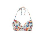 WAREHOUSE – FLORAL BIKINI TOP ~ holiday fashion ~ flower print bikinis ~ beachwear ~ halter bikini tops