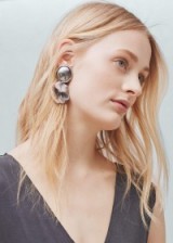 MANGO – FLORAL EARRINGS ~ fashion jewellery ~ flower accessories ~ statement ~ large drop earrings ~ happy summer style!
