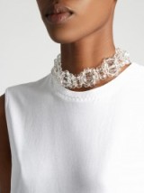 SIMONE ROCHA Flower choker. Clear crystal chokers | designer fashion jewellery | luxe style accessories | floral necklaces