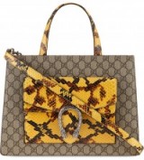 GUCCI Gg print pyton-leather tote – luxe accessories – luxury bags – chic handbags – stylish looks