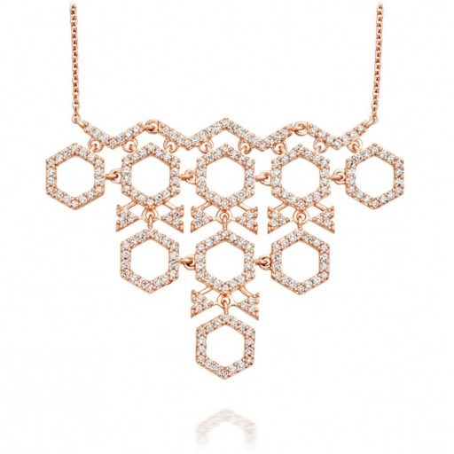 ASTLEY CLARKE HONEYCOMB NECKLACE ~ diamond necklaces ~ geometric jewellery - flipped