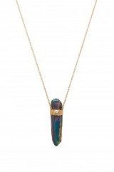 JACQUIE AICHE ~ RAINBOW CRYSTAL NECKLACE. Gold vermeil plated necklaces | fashion jewellery | stone pendants