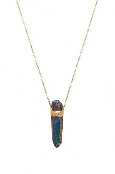 JACQUIE AICHE ~ RAINBOW CRYSTAL NECKLACE. Gold vermeil plated necklaces | fashion jewellery | stone pendants