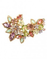 Jay Strongwater Naomi Floral Cluster Pin – flower brooches – floral pins – crystal jewellery – fashion jewelry – multicolored