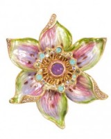 Jay Strongwater Sonia Daffodil Pin – floral jewelry – flower brooches – crystal jewellery – multicolored