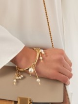CHLOÉ Kay bracelet. Designer jewellery | luxe style accessories | gold tone bracelets | pearl charms | chic style jewelry