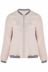 Related Kennie Bomber in pastel pink. Quilted jackets | casual luxe | shop the trend