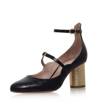 Kurt Geiger Maggie Court Shoe black – Ankle strap Mary Janes – block heel Mary Jane shoes – chic style footwear - flipped