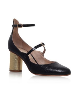 Kurt Geiger Maggie Court Shoe black – Ankle strap Mary Janes – block heel Mary Jane shoes – chic style footwear