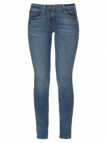 FRAME DENIM Le Skinny de Jeanne mid-rise jeans. Blue denim | casual fashion - flipped