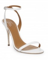 Ralph Lauren POLO Leather Sandal white – barely there high heels – designer sandals – occasion shoes – chic footwear