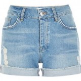River Island Light blue wash boyfriend denim shorts – distressed – holiday fashion – summer style