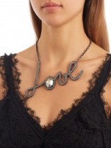 lanvin love crystal-embellished necklace ~ bling ~ designer necklaces ~ big statement style