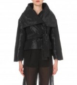 MAISON MARGIELA Belt-detail padded jacket black – chic jackets – designer coats – luxury outerwear – luxe fashion