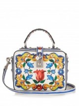 DOLCE & GABBANA Majolica-print leather box bag ~ beautiful Italian bags ~ luxury holiday handbags ~ summer accessories