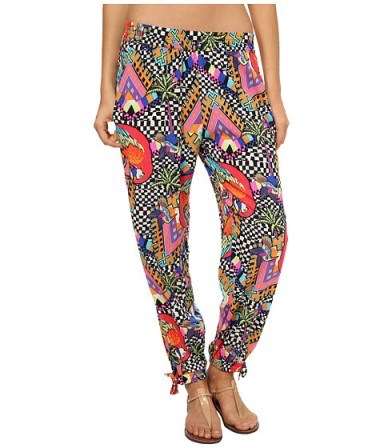 Mara Hoffman Slouch Pants – as worn by Miley Cyrus out in New York City, 14 June, 2016. Casual celebrity fashion | star style trousers | multi-coloured - flipped