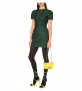 MARY KATRANTZOU Mini cloud jacquard dress Malachite – green mini dresses – designer fashion