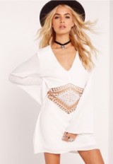 Missguided mesh lace middle skater dress white – summer fashion – festival style – mini dresses – boho – 70s vibe – holiday wardrobe