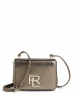 Ralph Lauren Metallic Mini RL Bag in champagne – designer crossbody bags – small chic handbags – luxury accessories
