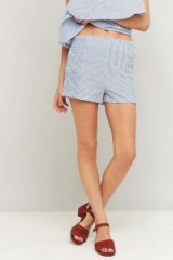 Minkpink French Twist Blue Hot Shorts ~ summer weekend ~ hot weather fashion ~ my holiday clothing ~ day wear