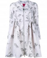 MONCLER Floral Print Bell Coat white ~ designer outerwear ~ luxe coats ~ statement fashion ~ feminine style