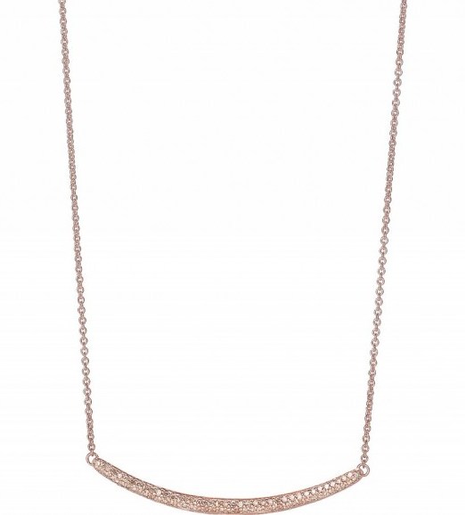MONICA VINADER Skinny curve 18ct rose gold-plated diamond necklace – luxe looks – luxury style jewellery – diamonds – modern look necklaces - flipped