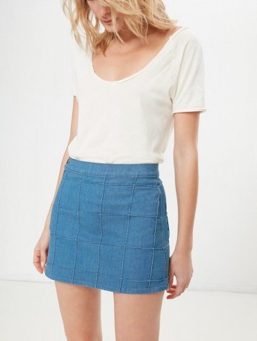 MOTHER The School’s Out Skirt Party Hardy / denim mini skirts / fashion / keep it casual - flipped