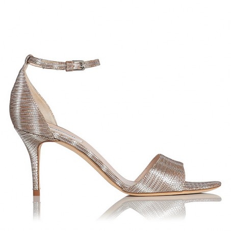 l.k. Bennett Mya Silver Heeled Sandals ~ ankle strap shoes ~ evening accessories ~ party heels ~ feminine ankle straps