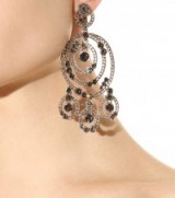 oscar de la renta crystal embellished clip-on earrings ~ bling jewellery ~ big statement ~ designer ~ accessorise your look ~ glamour