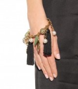 oscar de la renta tassel charm bracelet ~ big bling bracelets ~ tassels ~ pearls ~ designer fashion jewellery ~ accessorise your look