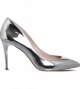 OFFICE Fleur point metallic court shoes ~ silver metallics ~ high heels ~ pointed courts ~ occasion shoes