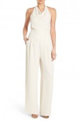 Olivia Palermo + Chelsea28 Wide Leg Jumpsuit in ivory eggnog – as worn by Olivia Palermo for the opening of the Renaissance New York Midtown Hotel, 2 June 2016. Celebrity jumpsuits | star style | chic fashion