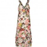 River Island Pink floral-print georgette maxi dress ~ flower prints ~ summer parties ~ ruffles ~ ruffled trim ~ garden party fashion ~ holiday dresses