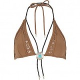 River Island RI Resort brown necklace bikini top – poolside chic – embellished bikinis – holiday swimwear – beachwear – bikini tops