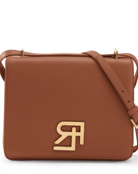 Ralph Lauren RL Nappa Shoulder Bag – as worn by Jessica Alba out in Los Angeles on 7 June, 2016. Celebrity bags | designer handbags | casual star style accessories | leather crossbody - flipped