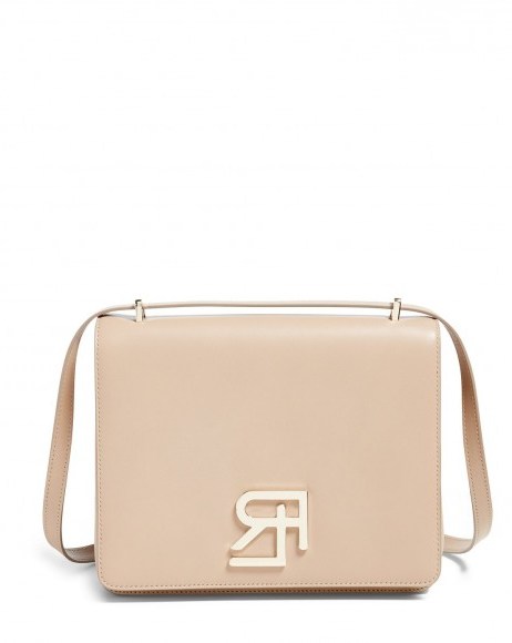 Ralph Lauren RL Nappa Shoulder Bag in clay – luxe leather bags – designer handbags – chic accessories - flipped