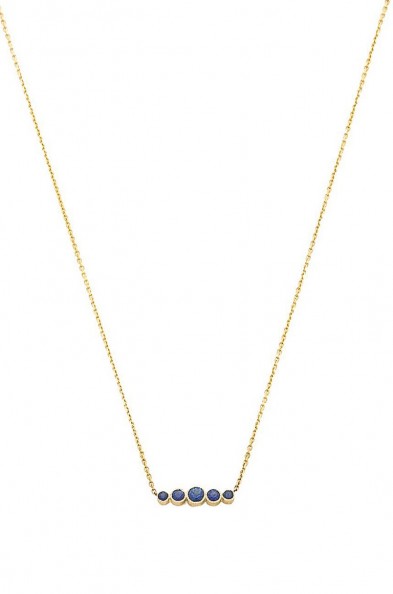 SACHI – GRADUATED SAPPHIRE NECKLACE ~ blue gemstones ~ sapphires ~ gemstone pendants ~ 14k gold necklaces