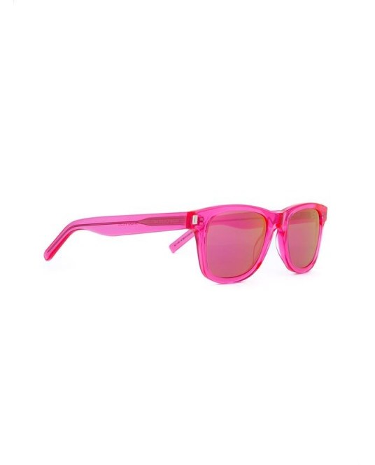 SAINT LAURENT 51 Surf Wayfarer Sunglasses ~ neon pink ~ bright ~ designer accessories ~ eyewear ~ summer style ~ holiday accessory - flipped