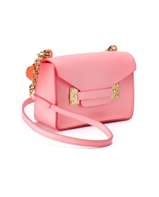 SOPHIE HULME Nano Milner Crossbody Bag ~ pink ~ mini designer bags ~ small luxe style handbags ~ chic accessories - flipped