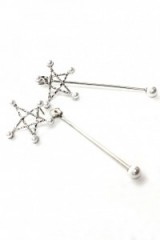 STORETS Stardust Earrings silver tone. Drop earrings | fashion jewelry | stars | jewellery