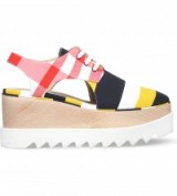 STELLA MCCARTNEY Elyse printed cutout flatform shoes – casual luxe – luxury flatforms – designer footwear – summer shoes – holiday accessories – colourful prints
