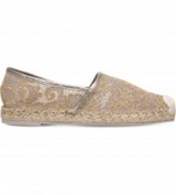 VALENTINO Escalus lace espadrilles in gold. Luxe summer shoes | holiday footwear | designer accessories