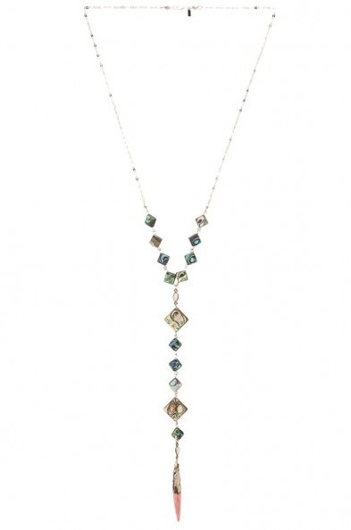 JACKSON ROSARY NECKLACE by VANESSA MOONEY ~ long necklaces ~ silver tone fashion jewellery - flipped