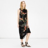 WAREHOUSE – WATERCOLOUR FLORAL DRESS in BLACK ~ flower printed dresses ~ summer fashion ~ asymmetric hemline