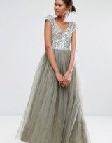 A Star Is Born Prom Embellished Tulle Maxi Dress grey – evening gowns – long party dresses – feel like a princess – layered skirt – special occasion wear – event fashion