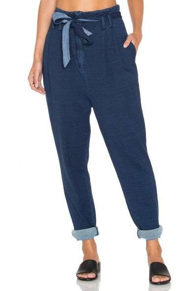 AG ADRIANO GOLDSCHMIED CAPSULE PENTRA PANT in INDIGO. Casual fashion | loose fit trousers - flipped
