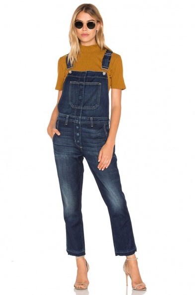 AMO BABE OVERALL in true blue. Casual fashion | denim overalls | distressed dungarees - flipped