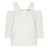 Whistles ~ Anais Off The Shoulder Top ivory. Open shoulder tops | summer blouses | feminine style | holiday fashion