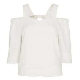 Whistles ~ Anais Off The Shoulder Top ivory. Open shoulder tops | summer blouses | feminine style | holiday fashion - flipped