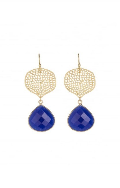 ASHIANA RAE BLUE EARRINGS ~ drop earrings ~ chic holiday accessories ~ poolside statement jewellery - flipped